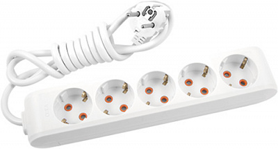 Удлинитель Viko 16 А 230 В с заземлением 5 гн. белый 3 м 90114503