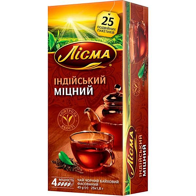 Чай черный Лисма Индийский Крепкий 25 шт. (4820018732986) 
