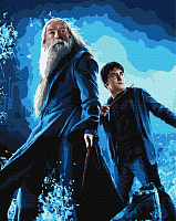 Картина за номерами Harry Potter: Гаррі та Дамблдор з фарбами металік ©Warner Bros. 40х50 см Ideyka