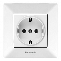 Розетка із заземленням Panasonic Arkedia Slim білий 480200218