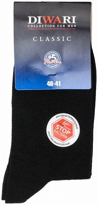 Шкарпетки Diwari CLASSIC 000 антибактеріальні р. 25 чорний