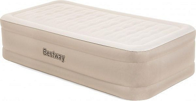 Матрас надувной Bestway Twin со встроенным электронасосом 191х97 см бежевый 10604773