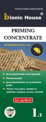 Біозахист Bionic House для стропильних систем складновимивний концентрат-просочення 1:9 не створює плівки 1 л