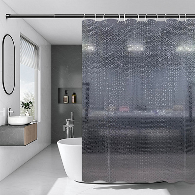 Шторка для ванни Rapal 3D Twinkle, 180х180 см