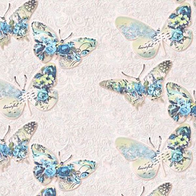 Славянские обои Kolorit В27.4 Бабочки 8086-01 0.53х10.05 м