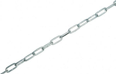 Ланцюг коротколанковий 2 мм 1 м оцинкований DIN 5685 A