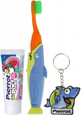  Pierrot Акула (зуб.паста/щетка/футляр) очень мягкая 4 шт.