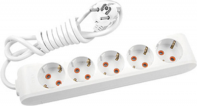 Удлинитель Viko 16 А 230 В с заземлением 5 гн. белый 5 м 90114505