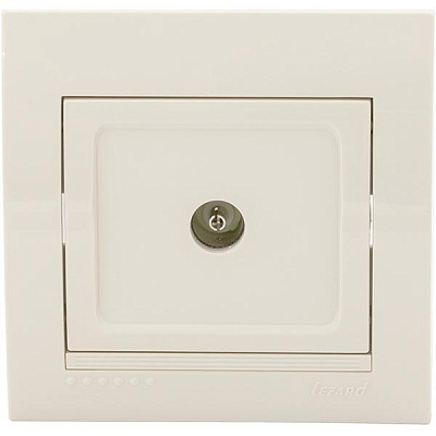 Розетка TV прохідна Lezard Deriy кремовий