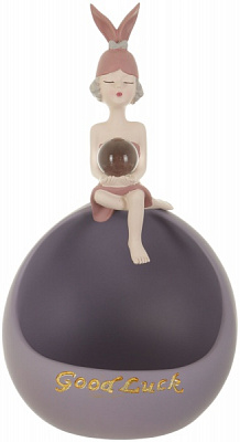 Статуэтка Колдунья 17х17,5х30 см фиолетовая