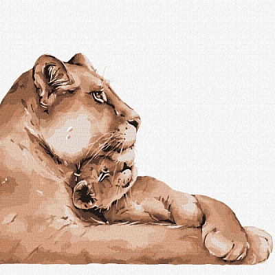 Картина за номерами Любов мами 30х30 см Ідейка