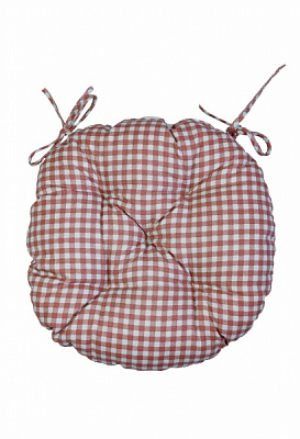 Подушка на стілець Джульета d-40 клітинка Прованс