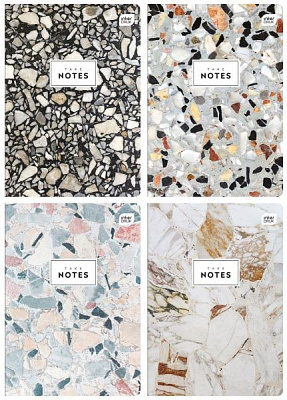 Тетрадь школьная А5 80 стр. линейка Terrazzo в ассортименте InterDRUK