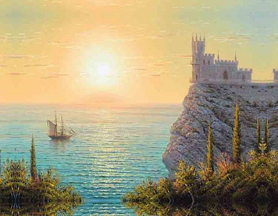 Репродукция RC-Swallows Nest Morning 2 35x50 см RozenfeldArt 
