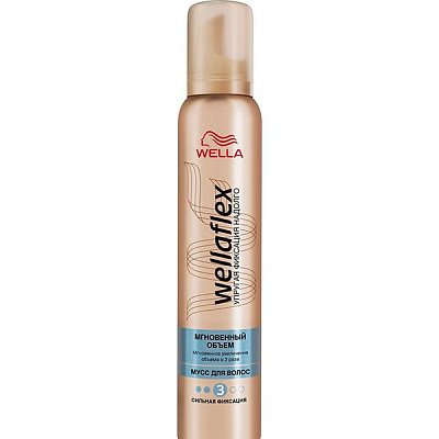 Мусс для волос Wella Wellaflex Мусс Мгновенный объем cильная фиксация 200 мл