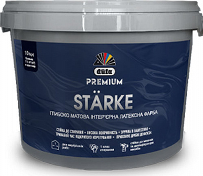 Краска латексная Dufa PREMIUM Starke P 101 глубокий мат белый 1л