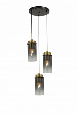 Подвес Sensio Bresta 3x40 Вт /E14 черный/медный LS-74662/3PB-E1440W