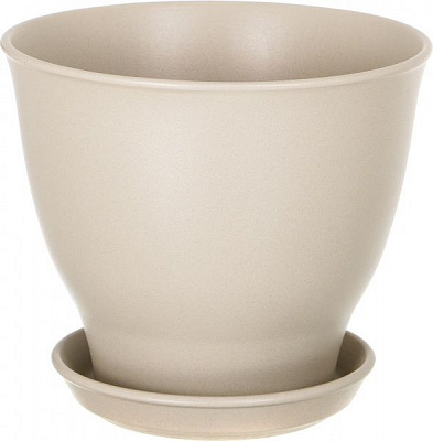 Горшок керамический Ориана-Запорожкерамика Виктор крошка круглый 4л бежевый (107-0-144) 