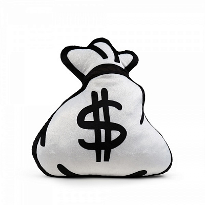 Подушка декоративная Мешок изобилия (FWPABDCBAG23WT000) 37 см черно-белый WP Merchandise 