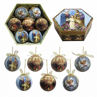 Набор шаров Религиозный d 75 мм 7 шт./уп.