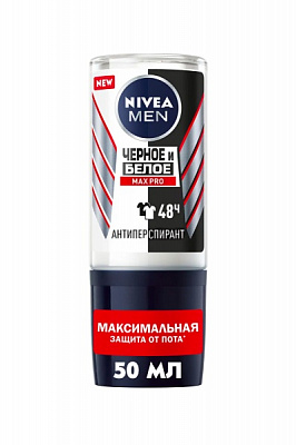 Дезодорант-антиперспирант для мужчин Nivea Черное и белое Max Pro 50 мл
