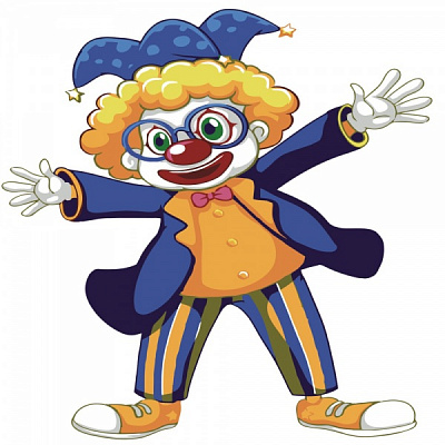 Розмальовка за номерами Strateg Забавний клоун 30х30 см ES037