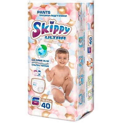 Підгузки-трусики Skippy Pants Ultra 6 (14-25 кг), 40 шт.