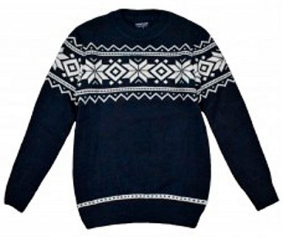 Кофта з орнаментом р.158 синій 10138