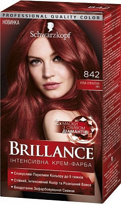 Крем-фарба для волосся Brillance Brillance №842 куба спекотна ніч 142,5 мл