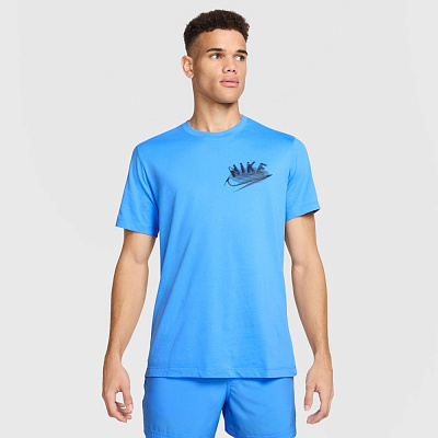 Футболка Nike M NK DF TEE BRAND READ HJ3609-412 р.XL синий