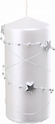 Свічка декоративна Циліндр гірлянда 60х130 мм айворі 190 г Pako-If