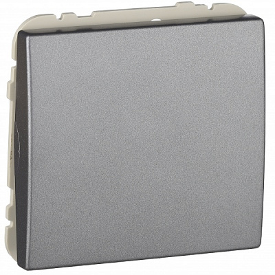 Выключатель одноклавишный Apolo без подсветки графит 50151 TGR