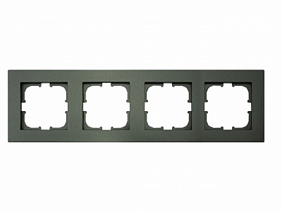 Рамка четырехместная EXEN Karell горизонтальная антрацит 200-130000-104