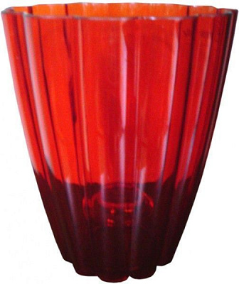 Кашпо для орхідей Оранжерея «Ромашка» фігурний 1,5л червоний