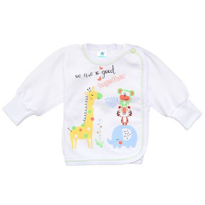 Распашонка детская Minikin р.62 белый с салатовым 1940203 