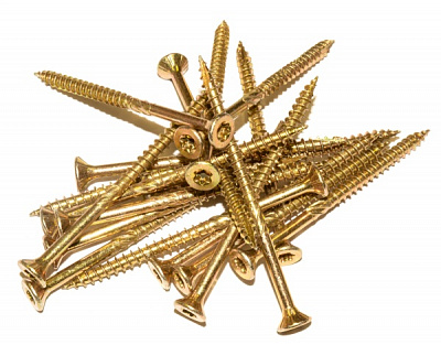 Шуруп конструкційний 4,5x70 мм жовтий цинк