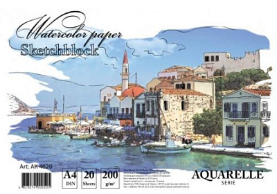 Альбом для малювання на скобі 20 аркушів АК4620 GRAFIKA