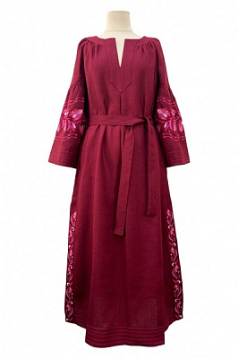 Сукня Галерея льону Романс бордовий р. 48 0130/48/1387