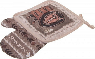 Набор кухонный Мир земли коричневый Prima Maria 