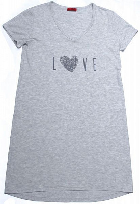 Туніка з принтом р. S сірий