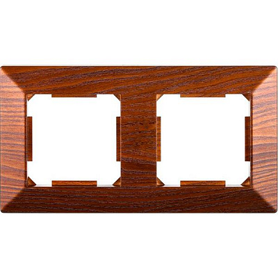 Рамка двухместная HausMark Alta горизонтальная дуб бронзовый SNG-FRP.SQ20G2-8/Oak-bronze