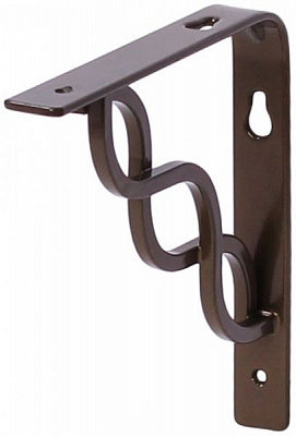 Кронштейн  декоративный скролл 150х150 мм античная бронза