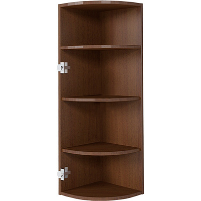 Шкаф верхний угловой радиусный Грейд 30x92 орех