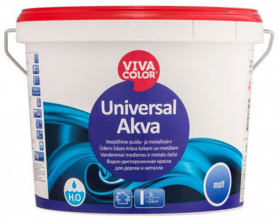 Фарба водоемульсійна Vivacolor Universal Akva Matt A мат білий 2,7л