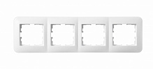 Рамка четырехместная Hausmark Luno горизонтальная белый 709-0200-149