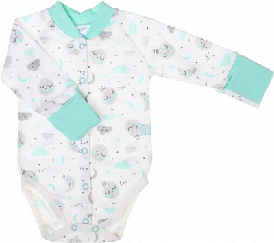 Боди детское унисекс Baby Veres Sleepy Moon р.56 мятный 