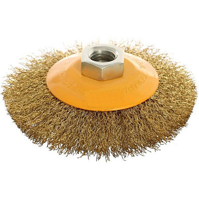 Щетка конусная 100 мм M14 Compass рифленая проволока