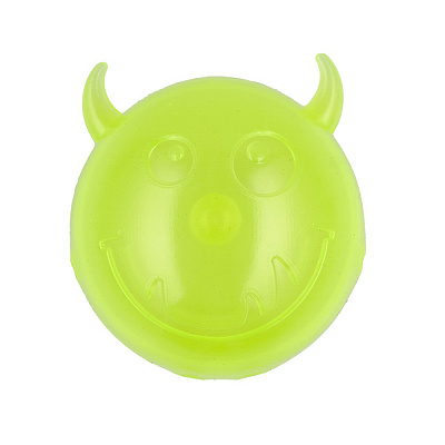 Мяч AnimAll Чертик с пищалкой 75 мм желтый