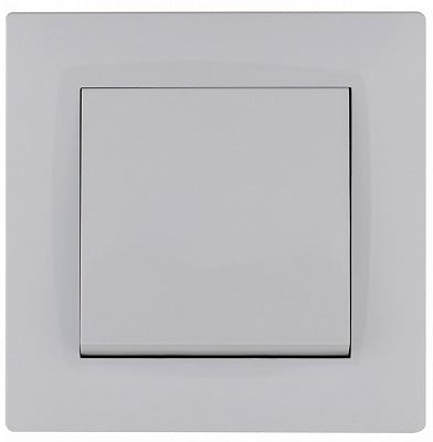 Вимикач перехресний одноклавішний Makel Rizz без підсвітки білий 88001020