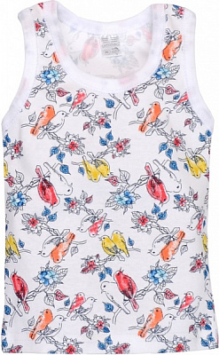 Майка для девочек для девочек Татошка р.71 белый с рисунком 2505228пта 